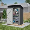 Domek ogrodowy o wymiarach 152 × 84 × 182 cm, metalowa Podgląd zdjęcia produktu 12