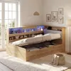 Lit de jour 90 x 200 cm en bois naturel, lit pour Voir les images du produit 4