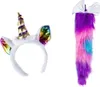 Einhorn-Haarreif und Schwanz für Damen Accessoire bunt - Produktbild-Vorschau 4