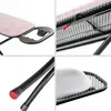 A collage of four close-up images showing different parts of an ironing board. Produktbild-Vorschau