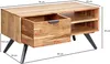 WOHNLING Couchtisch 95x45x45 cm Akazie Wohnzimmertisch Produktbild-Vorschau 4