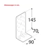 Schwerlast-Winkelverbinder mit Sicke 145 x 70 x 90 mm Produktbild-Vorschau 2