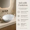 Aufsatzwaschbecken oval weiß Keramik Waschschale für Bad Produktbild-Vorschau 5