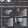 SONNI Brodzik łazienkowy 90 x 160 cm SMC – kwadratowy, Podgląd zdjęcia produktu 5