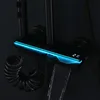 A close-up, dark-lit shot of a modern shower fixture with a digital temperature display and blue LED lighting. Podgląd zdjęcia produktu