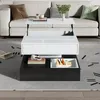Stolik kawowy Sweiko 70x70x40cm z obrotowym blatem 360°, Podgląd zdjęcia produktu 2