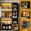Küchenschrank Buffetschrank mit LED & Steckdosen Anrichte Produktbild-Vorschau 7