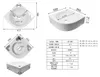 Lavabo Cleo - Lavabo da appoggio angolare con foro per Anteprima dell’immagine prodotto 8