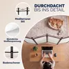 CASARIA® Paravent 4-teilig 180x163cm Weiß Produktbild-Vorschau 4