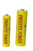 Two yellow batteries with text and graphics on a white background. Produktbild-Vorschau