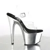 ADORE-708 Damen Sandale von Pleaser, Transparent Schwarz Produktbild-Vorschau 7