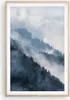 Gerahmtes Poster - Rahmen in heller Eiche - Berge Nebel Produktbild-Vorschau 1