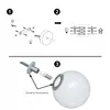 Led Wandleuchte, 2-flammig Glas Wandlampe Innen W15, G9 - Produktbild-Vorschau 6