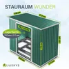 Juskys Metall Gerätehaus M mit Pultdach, Schiebetür & Produktbild-Vorschau 4