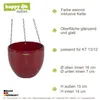 Set2 2 Keramik Hydro Blumenampel Venus 13/12 weinrot Ø 17.5 Produktbild-Vorschau 4