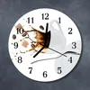 Glasuhr Wanduhr Küchenuhr Echt-Glas 30fi cm Tasse weiß Produktbild-Vorschau 2