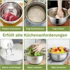 6er Edelstahl Rührschüssel Set mit Deckeln, 16-30 cm, Produktbild-Vorschau 7