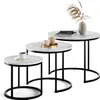 Couchtisch-Set Vicco Montreal Weiß/Schwarz 55 x 55 cm 3 Produktbild-Vorschau 5