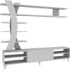 Skye Decor, Duru, mobili TV, bianco, pannello melaminico, Anteprima dell’immagine prodotto 3