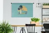 MuchoWow® Wandteppich Wandbehang Bus - Surfbrett - Sommer - Produktbild-Vorschau 2