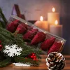 Christbaumschmuck ZAPFEN - Weihnachtsbaumschmuck - bruchfest - glitzernd - H:8cm - weinrot - 6er Set Produktbild-Vorschau