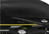Close-up view of size markings on a black inline skate. Voir les images du produit