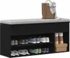 vidaXL Lavica na topánky čierna dubový vzhľad 102x30,5x45 Náhľad obrázku produktu 3