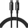A black USB-C to USB-C cable with two connectors. Náhľad obrázku produktu