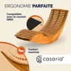 CASARIA® Chaise Longue à Bascule en Bois d'acacia certifié Voir les images du produit 4