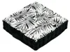 Stoff Textil Bodenkissen Leaves - schwarz/weiss - baumwolle Produktbild-Vorschau 1
