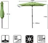 Sekey Sonnenschirm Balkon Gartenschirm Marktschirm  140×210 Produktbild-Vorschau 8