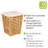 Coffre à linge Bambusa avec assise rembourrée Voir les images du produit 4