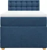 vidaXL Boxspringbett mit Matratze Blau 90x190 cm Stoff Produktbild-Vorschau 6