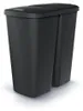 BirnePower Mülleimer Duo 50L, Schwarz, 2x 25L Produktbild-Vorschau 1