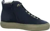 A single blue high-top sneaker with tan laces and sole, shown from the side against a white background. Produktbild-Vorschau