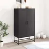 vidaXL Highboard Schwarz 68,5x38,5x123,5 cm Stahl Produktbild-Vorschau 3