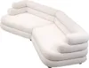 Casa Padrino Luxus Sofa Weiß / Schwarz 300 x 125 x H. 73 cm Produktbild-Vorschau 2