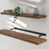 CASARIA® Półka ścienna z drewna w kolorze ciemnego dębu z Podgląd zdjęcia produktu 1