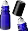 5x Blaue Glasflasche 5 ml Roll-On mit schwarzem Produktbild-Vorschau 2