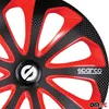 Sparco Radkappen 15 Zoll Sicilia Schwarz Rot Carbon 4tlg Produktbild-Vorschau 8