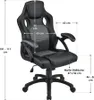 A diagram of a gaming chair with dimensions shown. Náhled obrázku produktu