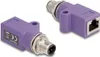 DELOCK M12 Adapter D-kodiert 4 Pin St zu RJ45 Bu gerade Produktbild-Vorschau 1