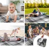 EBRAN TRADE Picknickdecke 200x200 cm Grau-Schwarz, Produktbild-Vorschau 12