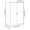 Příborník kouřový dub 60x31x84 cm materiál na bázi dřeva Náhled obrázku produktu 10