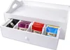 Schramm® Tee Tablett Serviertablett weiss mit Schublade ca. Produktbild-Vorschau 3