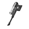 A black and gray cordless stick vacuum cleaner is shown against a white background. Produktbild-Vorschau