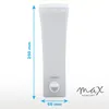 A white LED outdoor wall light with a motion sensor is shown against a white background, with dimensions indicated. Produktbild-Vorschau