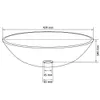 vidaXL Lavabo in vetro temperato 42 cm trasparente Anteprima dell’immagine prodotto 5