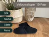 10 Paar Einwegslipper aus Velours - für Reise, Sauna und Produktbild-Vorschau 2