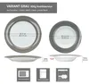 30tlg Kombiservice Variant Grau Porzellan 6 Personen Tassen Produktbild-Vorschau 5